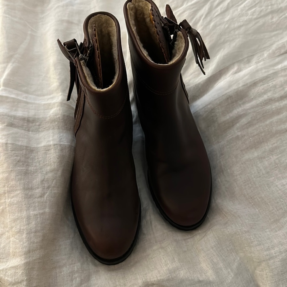 Penelope Chilvers Brown Leather Tassel Boots